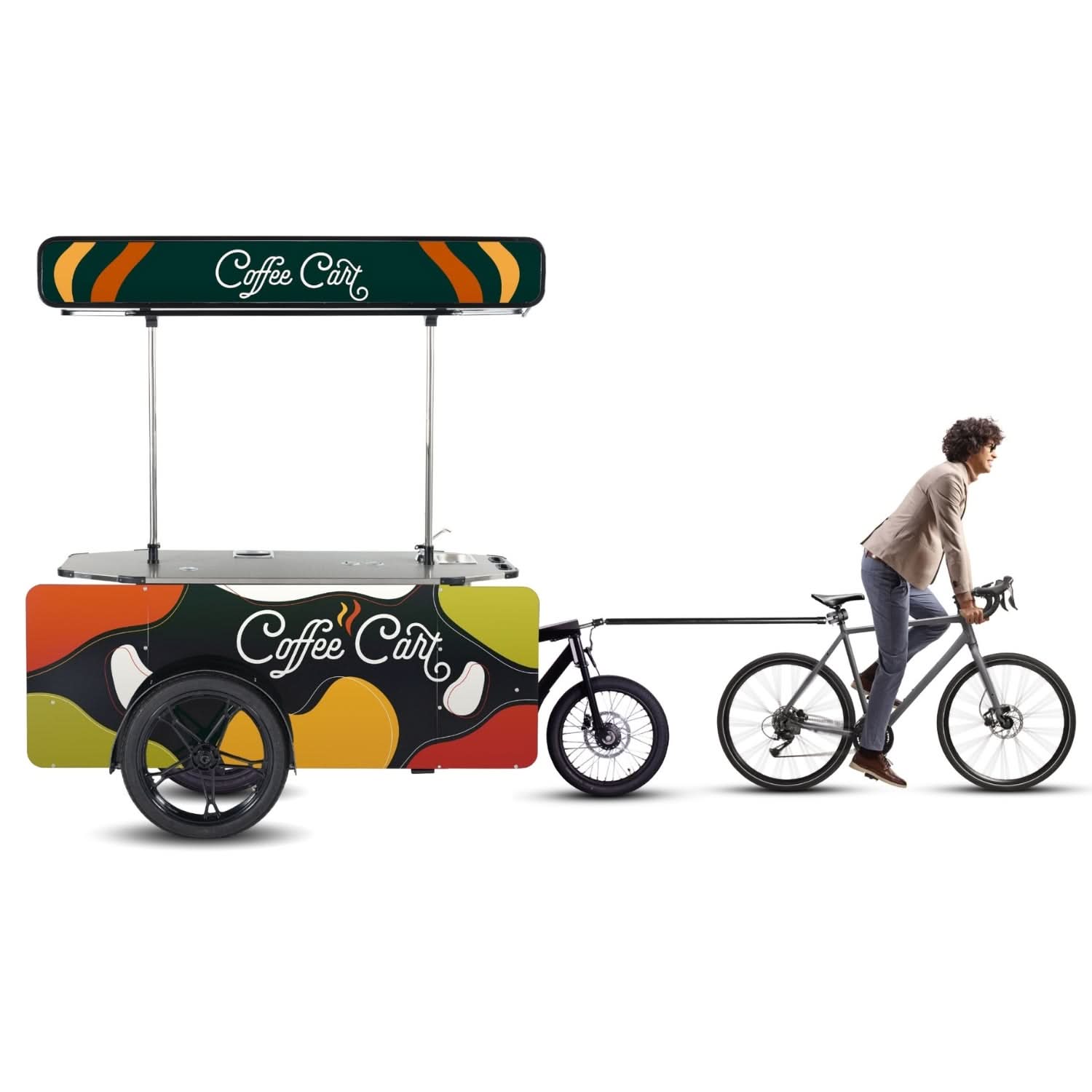 coffee bike trailer for sale made by bizzonwheels