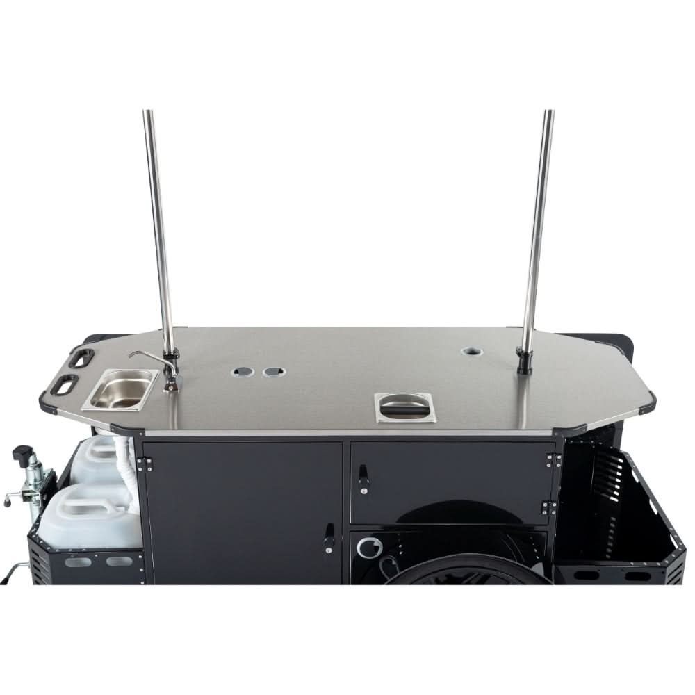 coffee cart stainless steel countertop