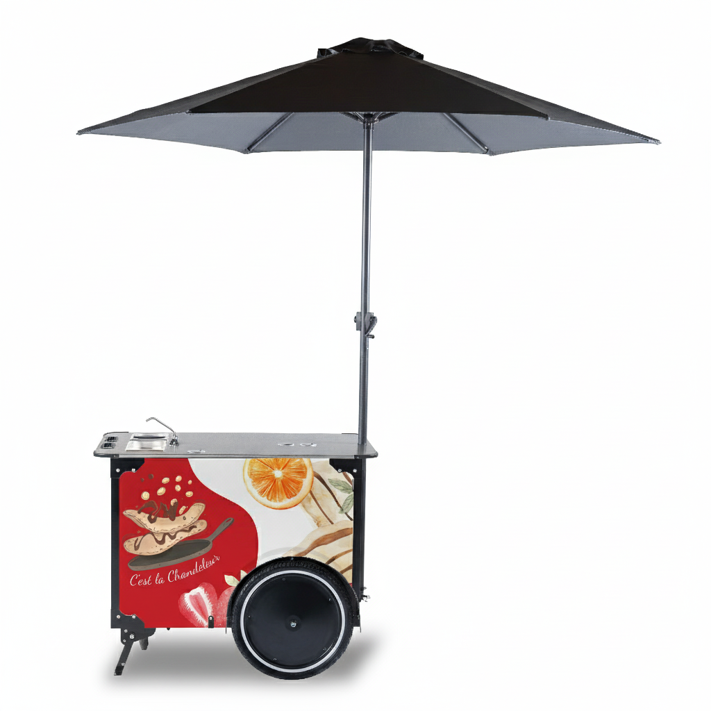 Street Food Cart M – Compact Street Food Cart & Food Bike Trailer.
