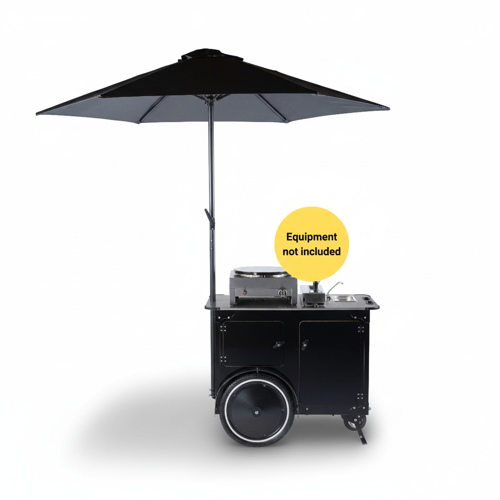 Street Food Cart M – Compact Street Food Cart & Food Bike Trailer.