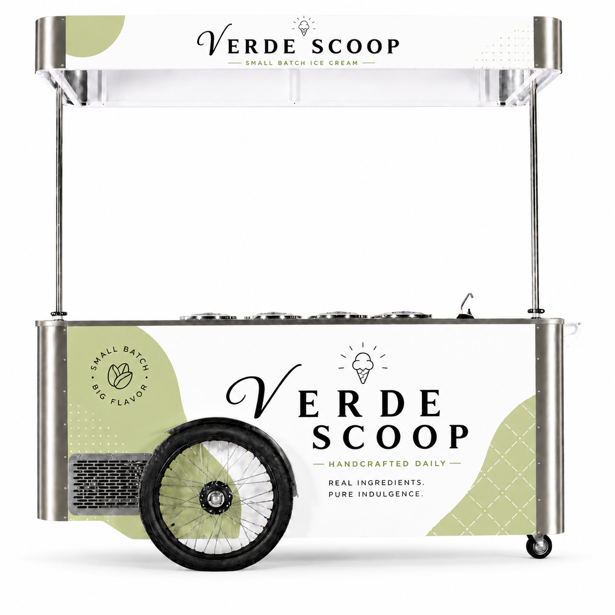 Gelato Cart XL – Mobile Gelato Cart & Bicycle Trailer