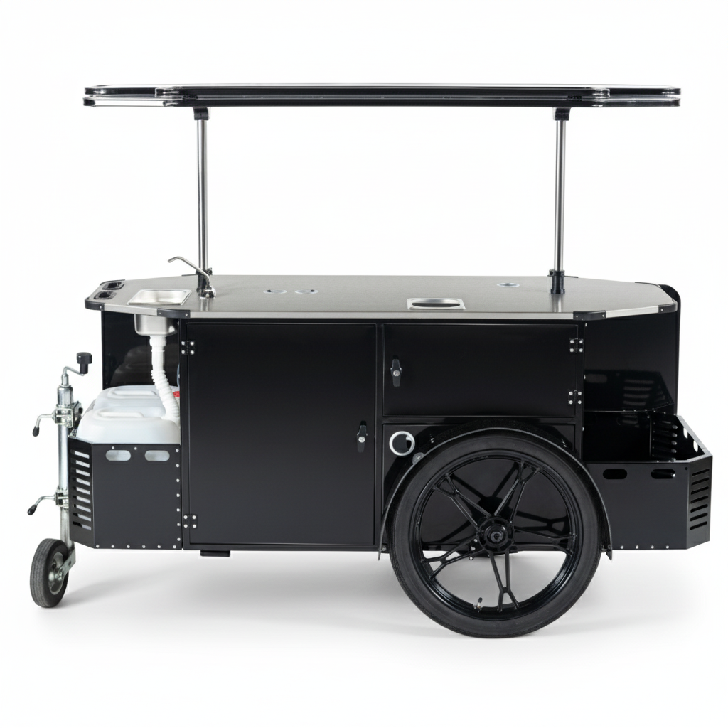 coffee cart on wheels fully customisable