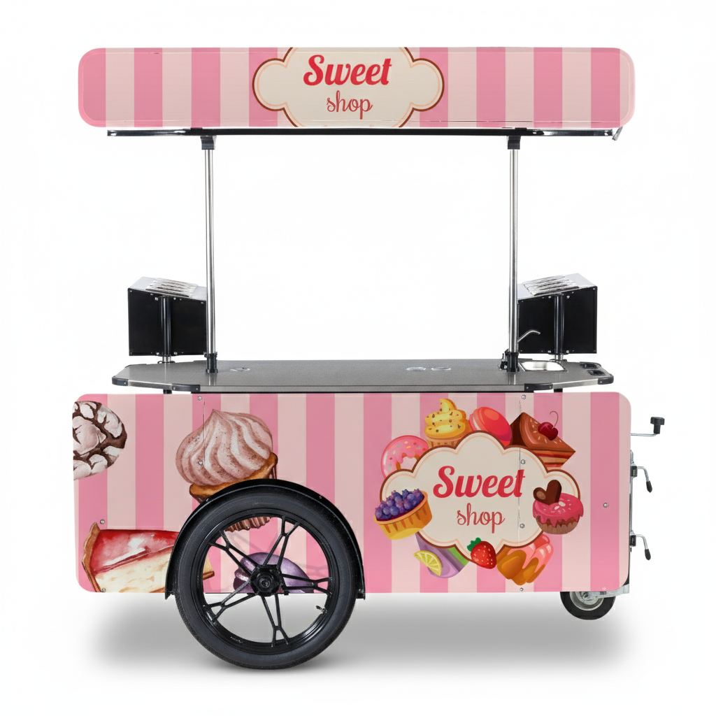 Street Food Cart L – Mobile Street Food Cart & Food Bike Trailer.