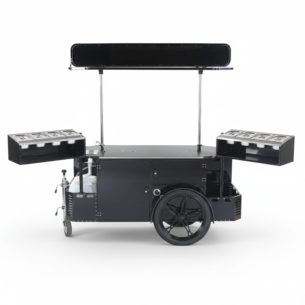 Street Food Cart L – Mobile Street Food Cart & Food Bike Trailer.