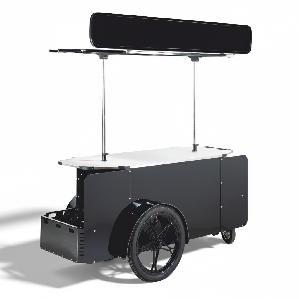 Vending Cart L – Push Cart & Vending Bike Trailer with Brake System.