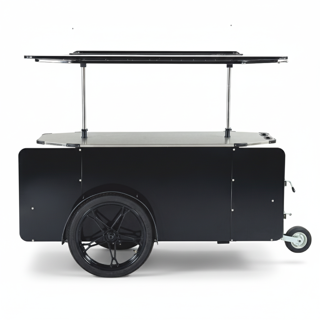 Vending Cart L – Push Cart & Vending Bike Trailer with Brake System.