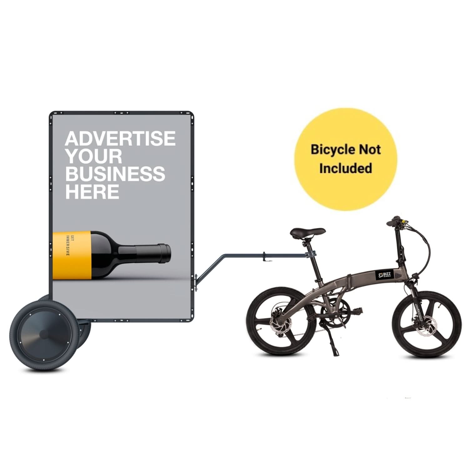 AdBicy M – Modular Bicycle Billboard & Advertising Bike Trailer.