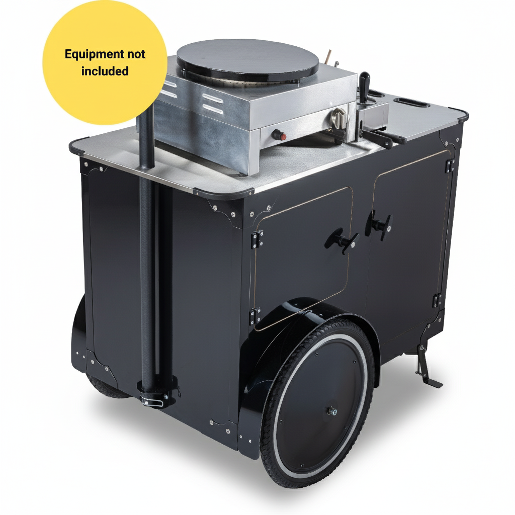 Street Food Cart M – Compact Street Food Cart & Food Bike Trailer.