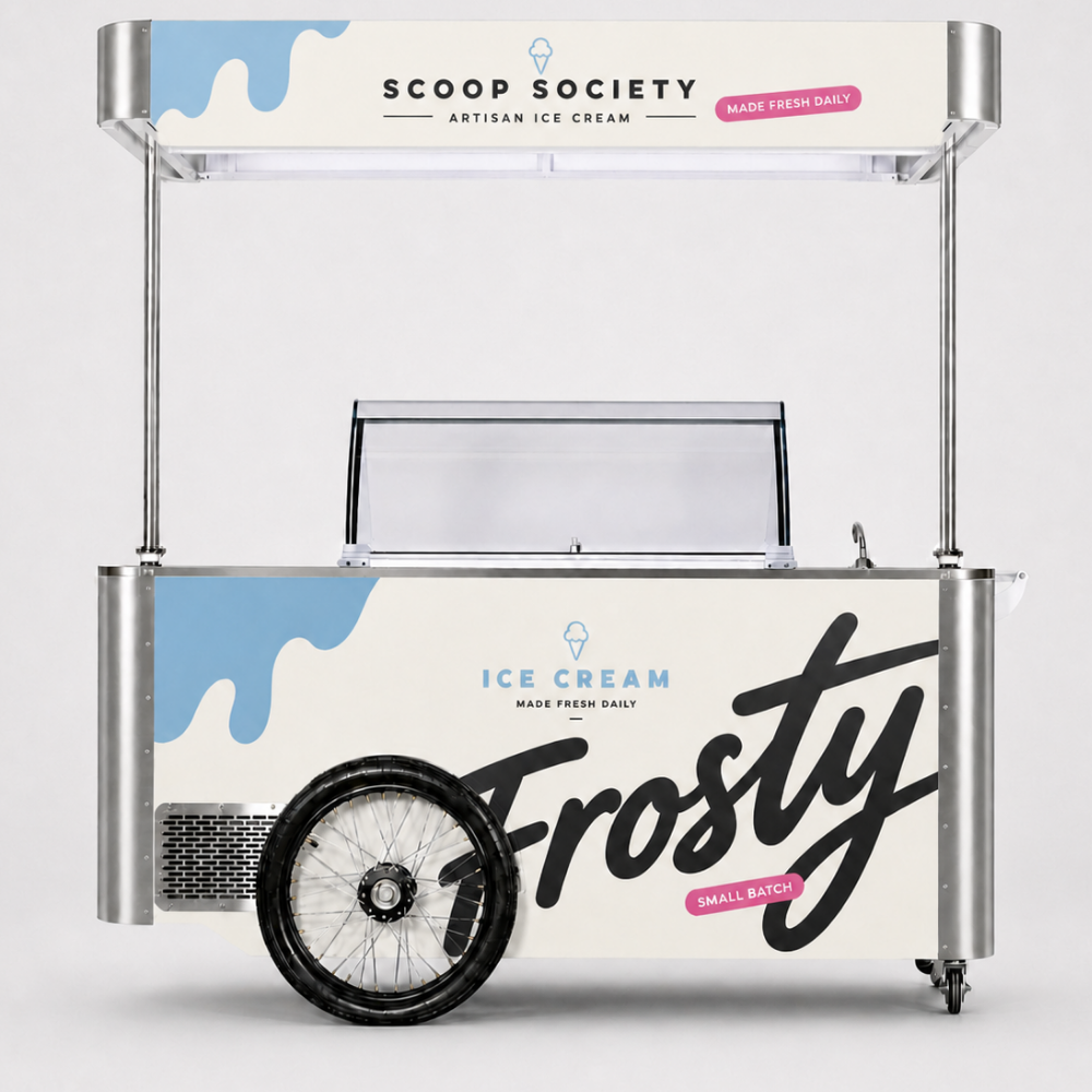 Ice Cream Cart XL – Mobile Ice Cream Cart & Bicycle Trailer
