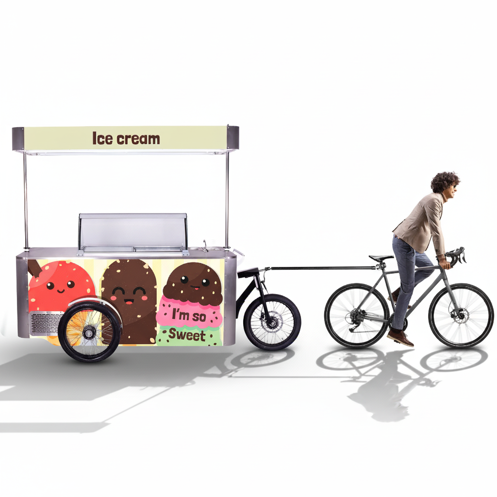 Ice Cream Cart XL – Mobile Ice Cream Cart & Bicycle Trailer.