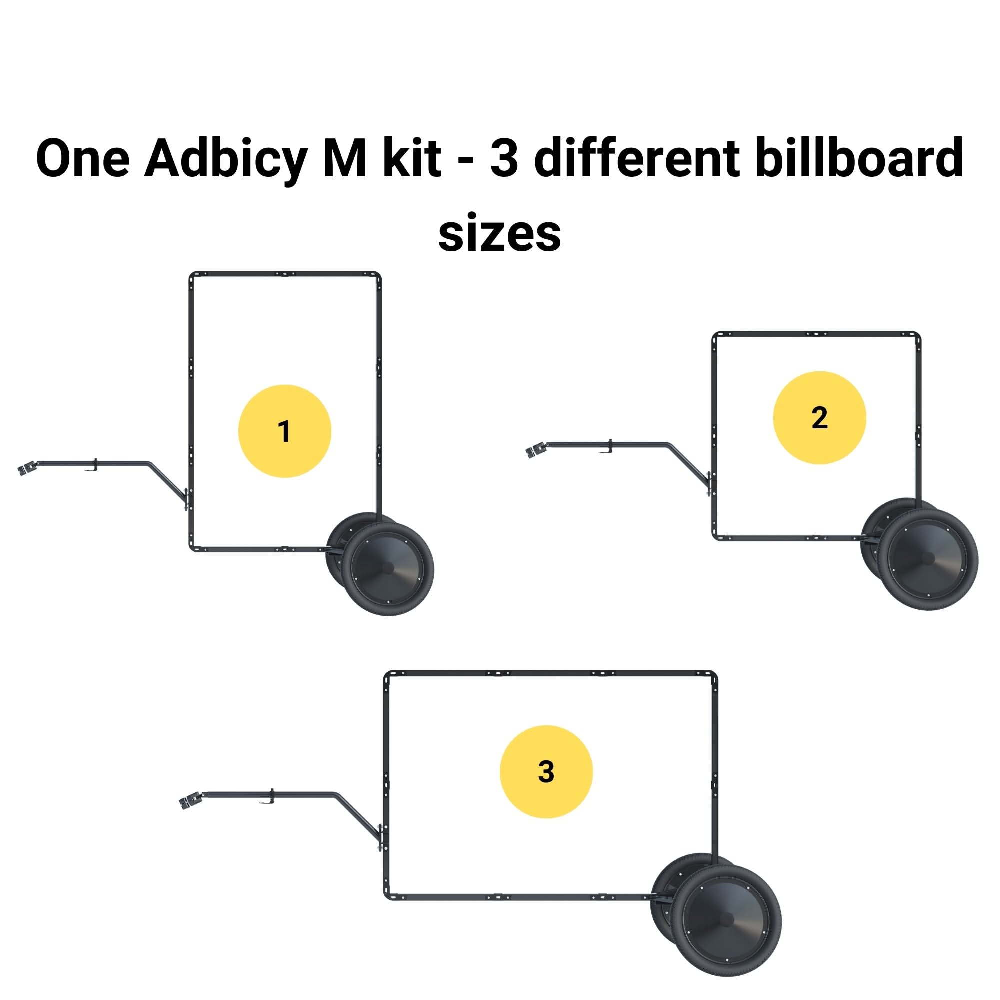 AdBicy M – Modular Bicycle Billboard & Advertising Bike Trailer.