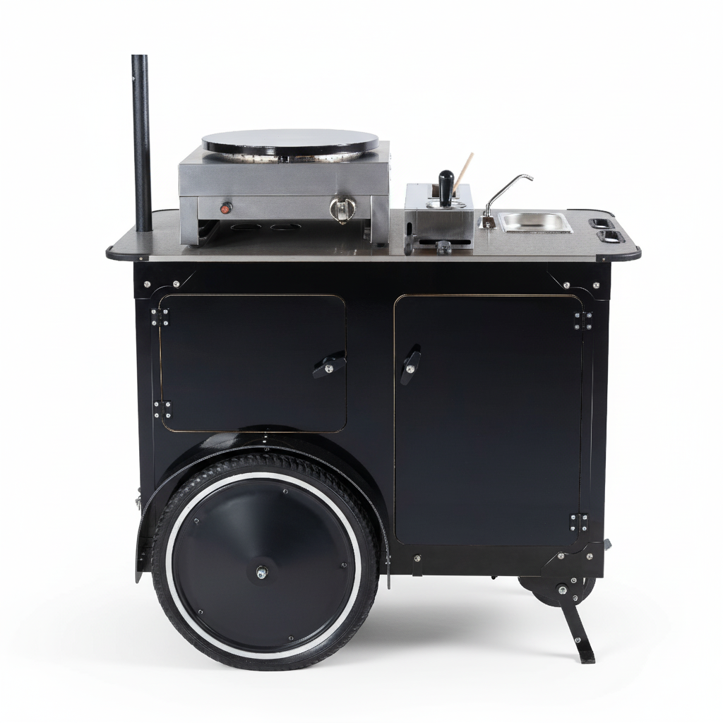 Street Food Cart M – Compact Street Food Cart & Food Bike Trailer.
