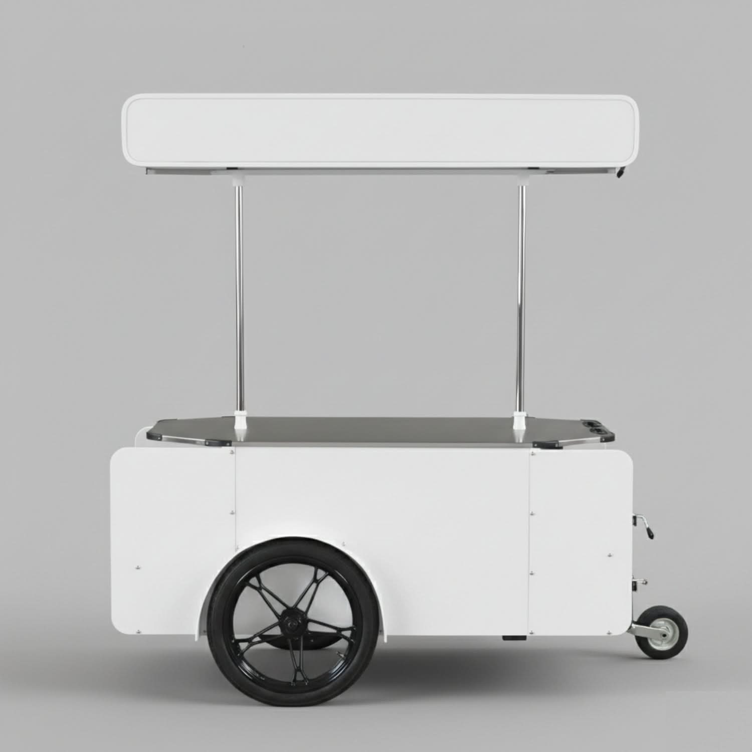 Vending Cart L – Push Cart & Vending Bike Trailer with Brake System.