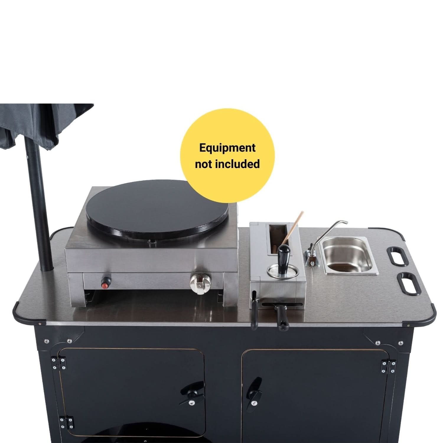 Street Food Cart M – Compact Street Food Cart & Food Bike Trailer.