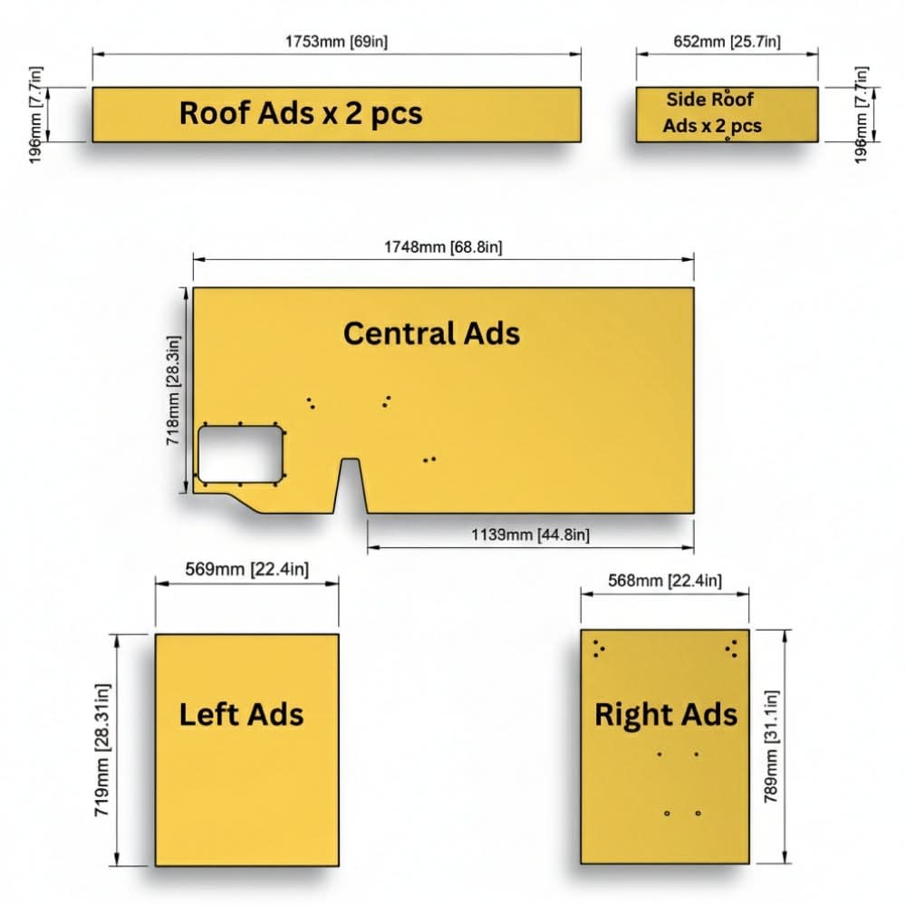 Printed Decals for Cart XL.