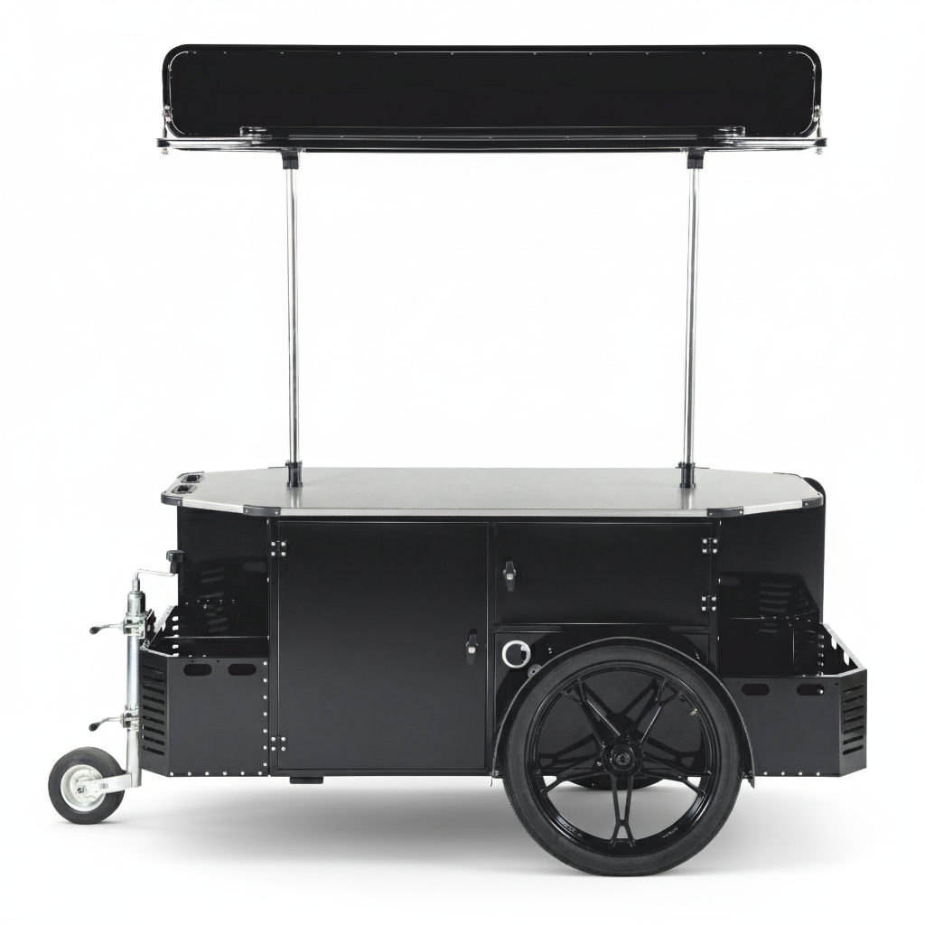 Vending Cart L – Push Cart & Vending Bike Trailer with Brake System.
