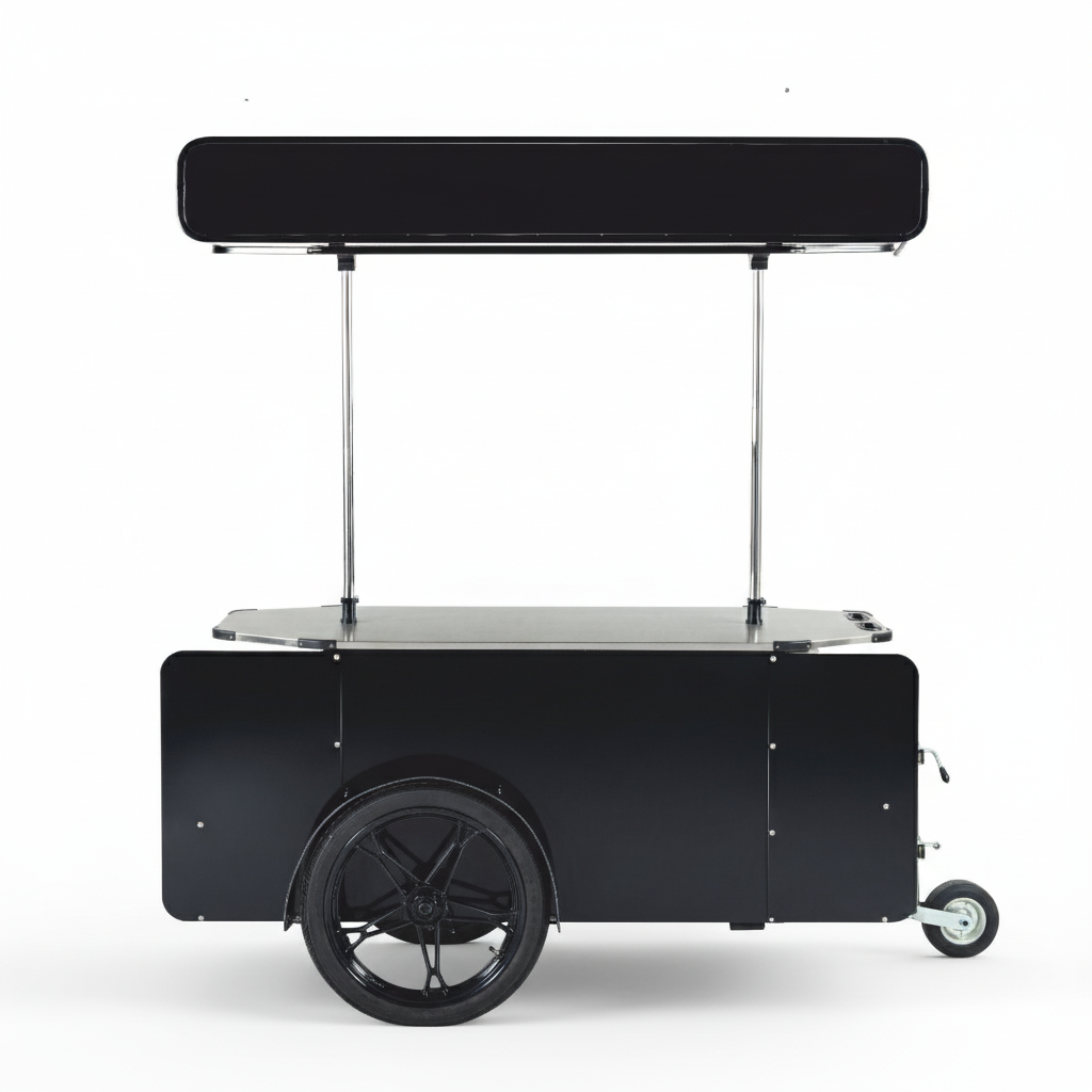 Vending Cart L – Push Cart & Vending Bike Trailer with Brake System.
