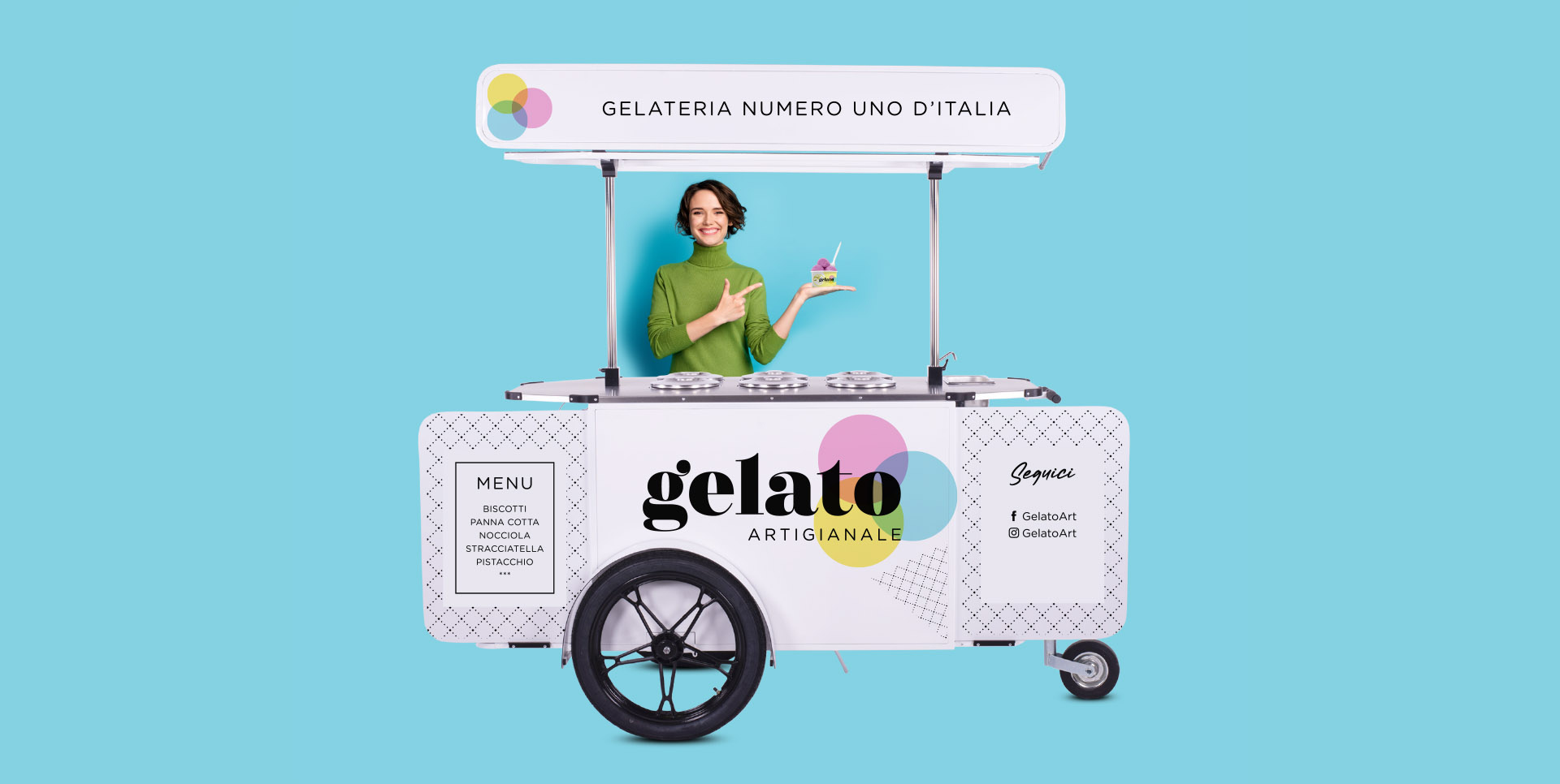 Pop up gelato cart for sale