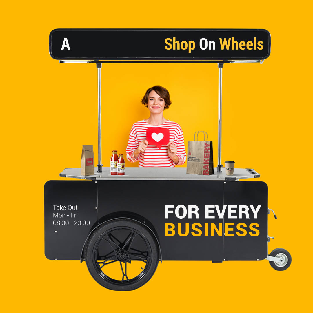 Pop up shop vending cart by Bizz on Wheels