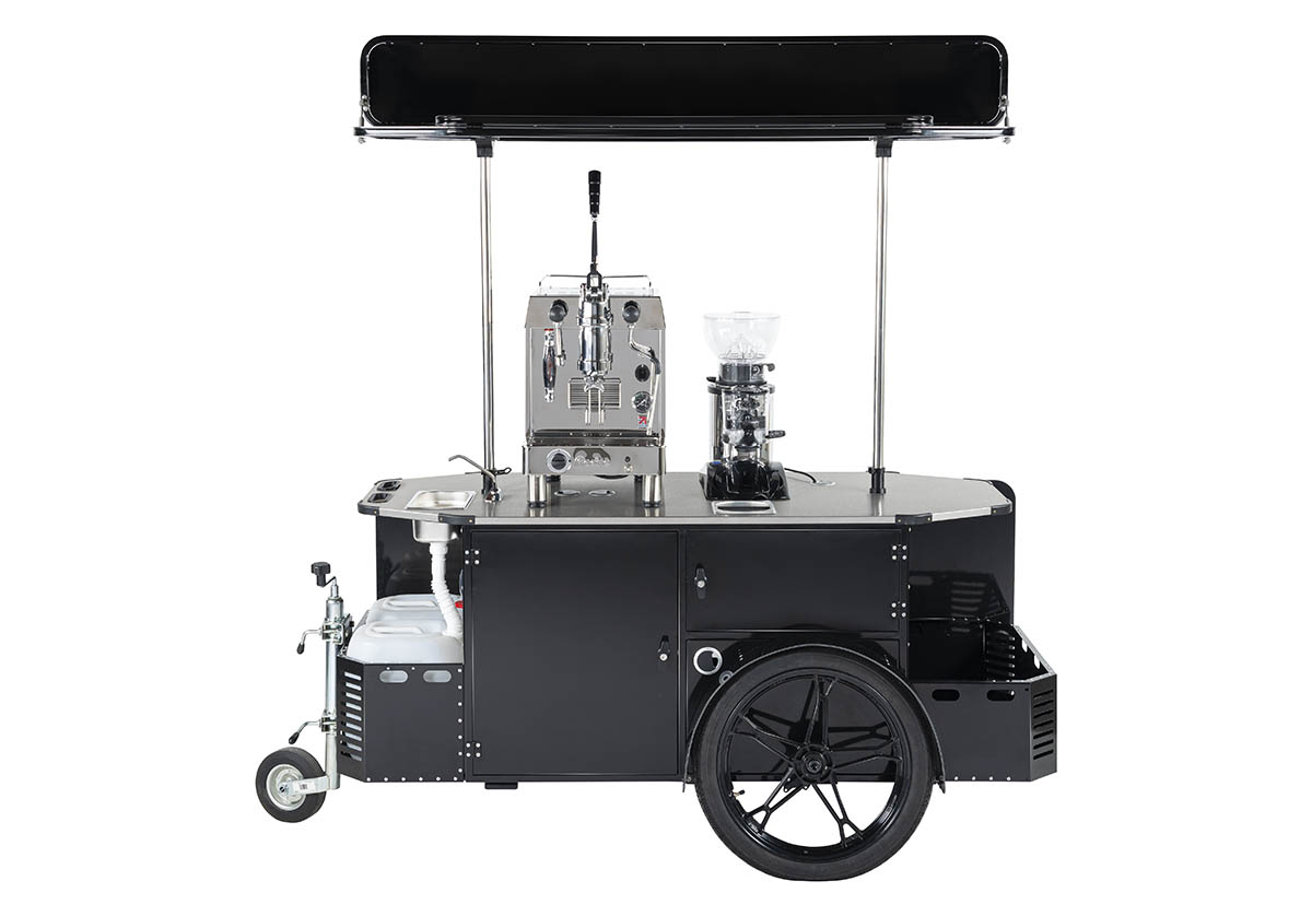 Mobile coffee bar for catering manufactured by Bizz On Wheels