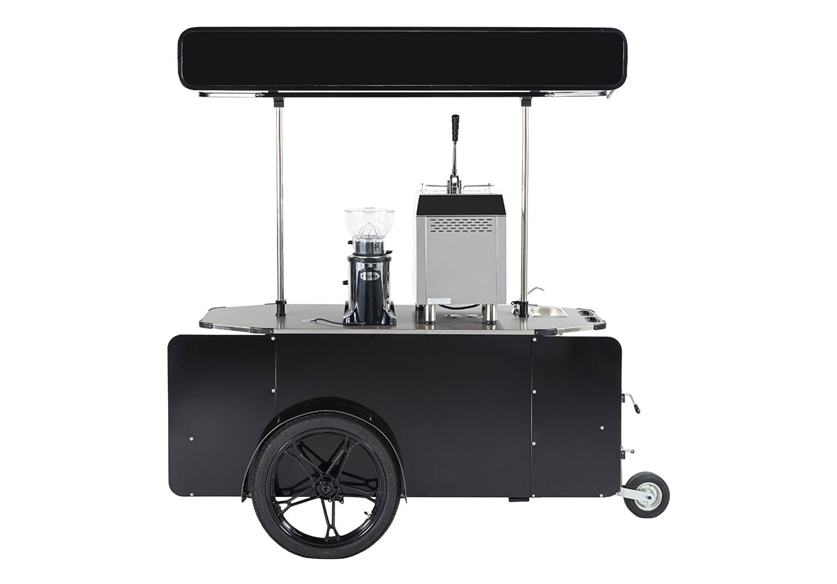Pop up coffee cart for coffee shops by Bizz On Wheels