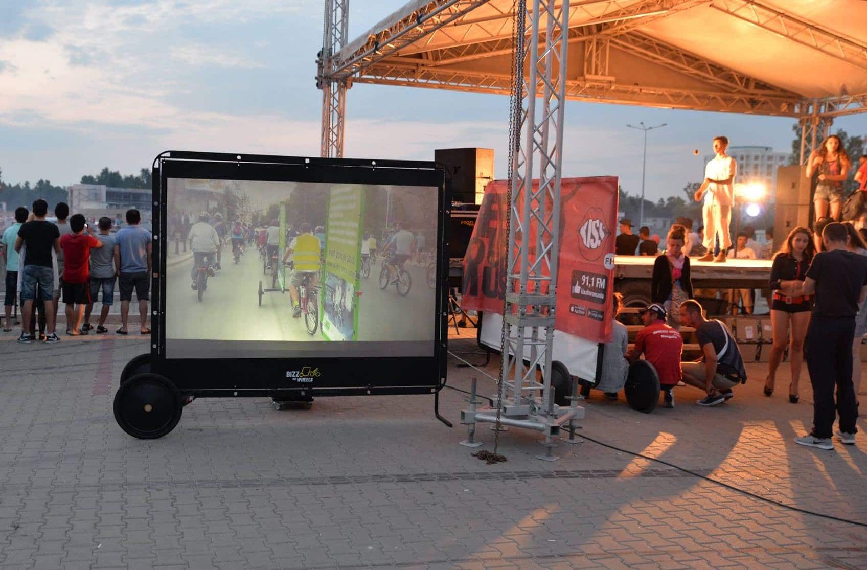 AdBicy video mobile billboard by Bizz On Wheels