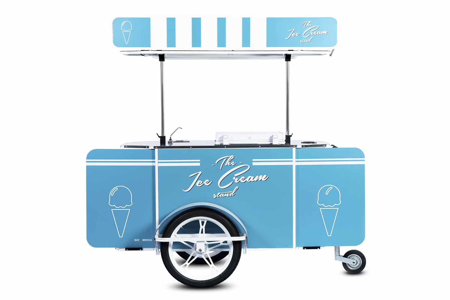 Mobile ice cream cart for sale by Bizz On Wheels