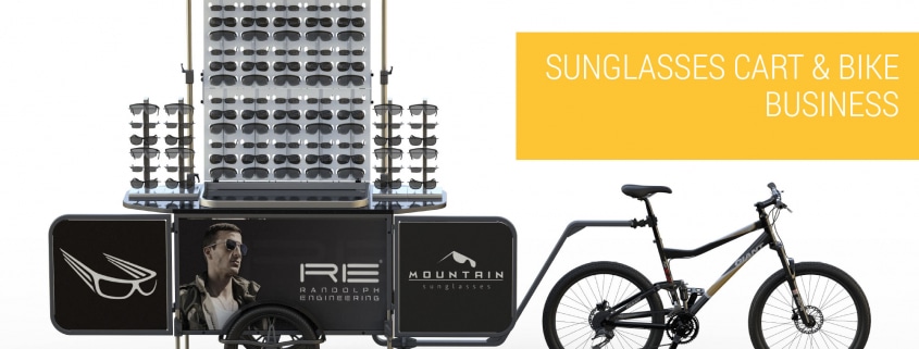 Sunglasses cart and sunglasses bike business Bizz On Wheels