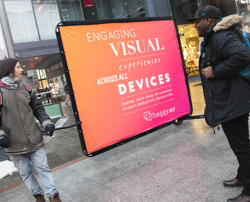 Adbicy L mobile billboard adwalker kit for outdoor advertising