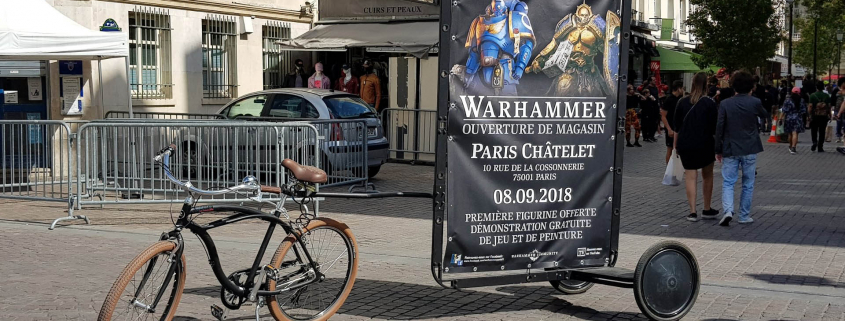 Advertising bike with AdBicy mobile billboards by Bizz On Wheels