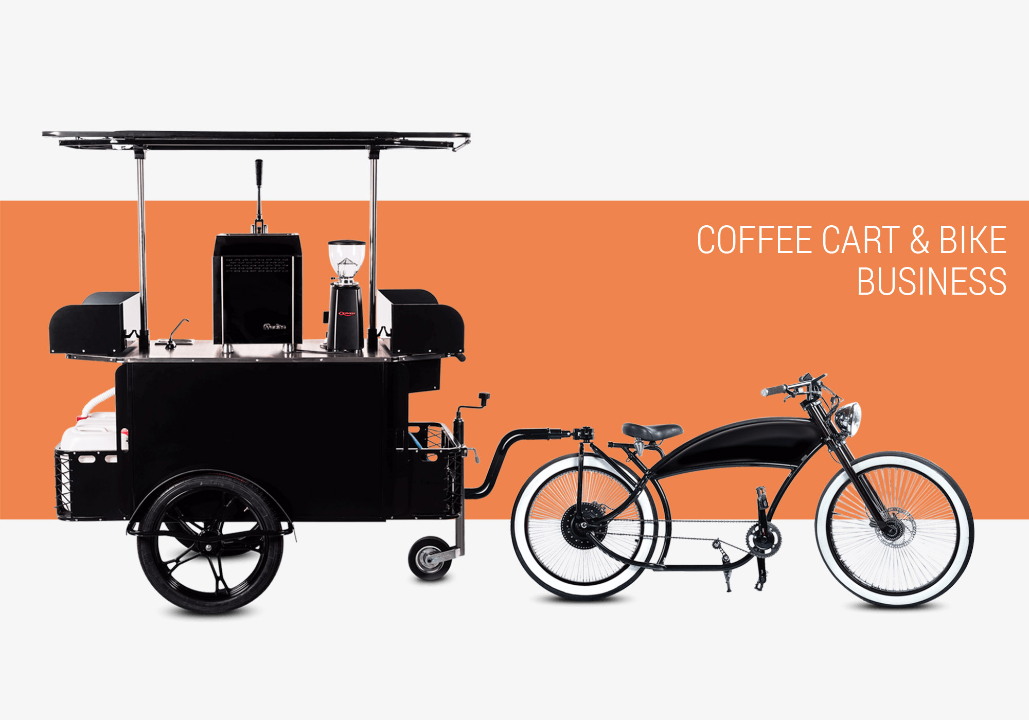 Coffee cart and coffee bike business Bizz On Wheels