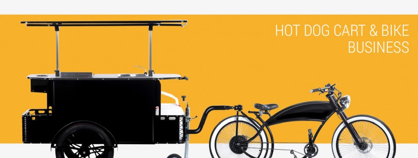 Hot dog cart and hot dog bike business Bizz On Wheels