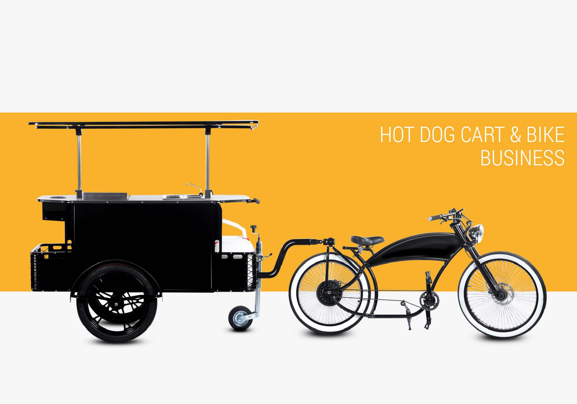 Hot dog cart and hot dog bike business Bizz On Wheels