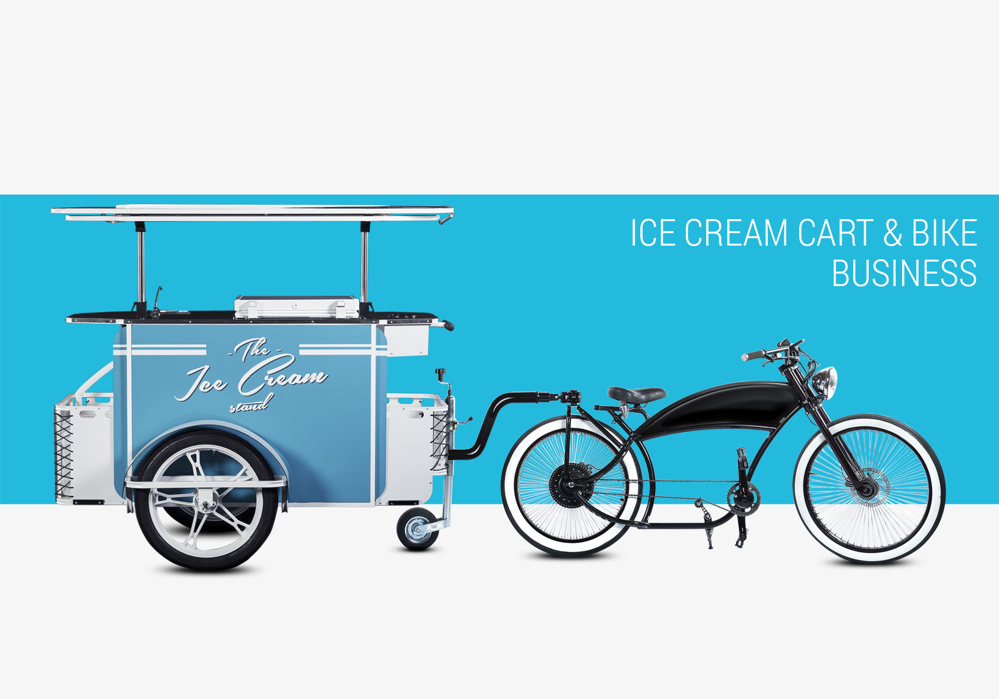 Ice cream cart and ice cream bike business Bizz On Wheels