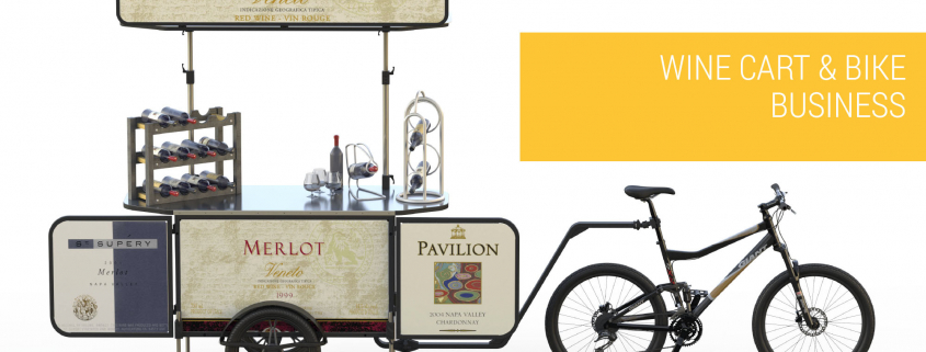 Wine cart and wine bike business Bizz On Wheels
