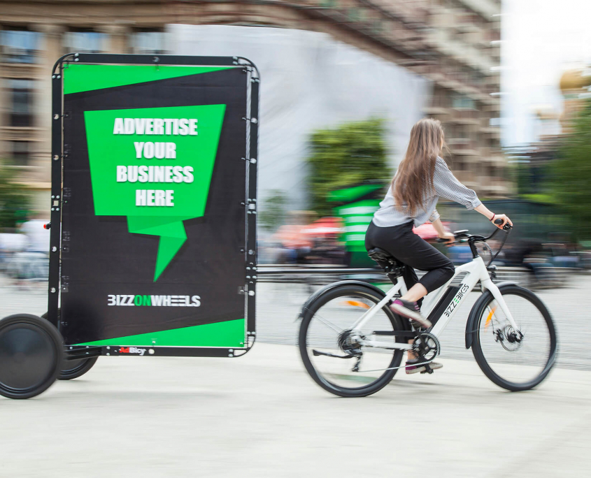 AdBicy advertising bike billboard