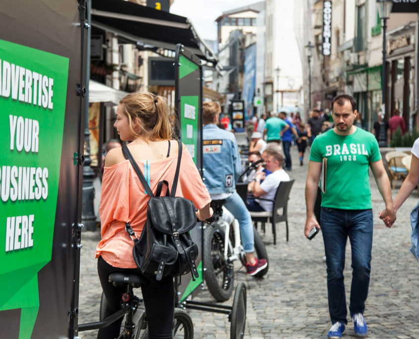 Bike billboard advertising campaign