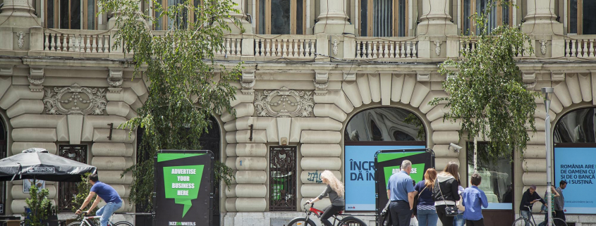 Advertising on bikes with bicycle billboards