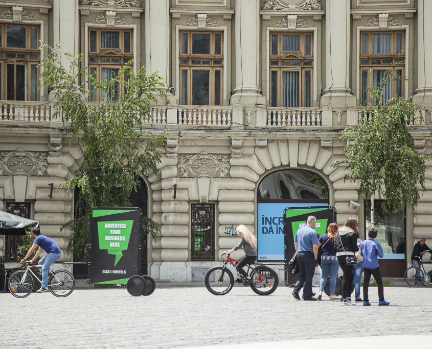 Advertising on bikes with bicycle billboards