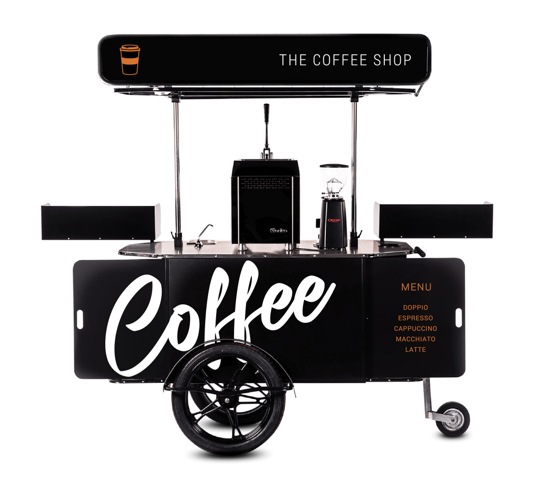 Fully equipped pop up coffee shop by Bizz On Wheels