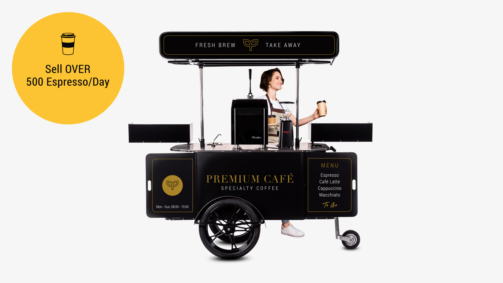 Best mobile coffee cart by Bizz On Wheels