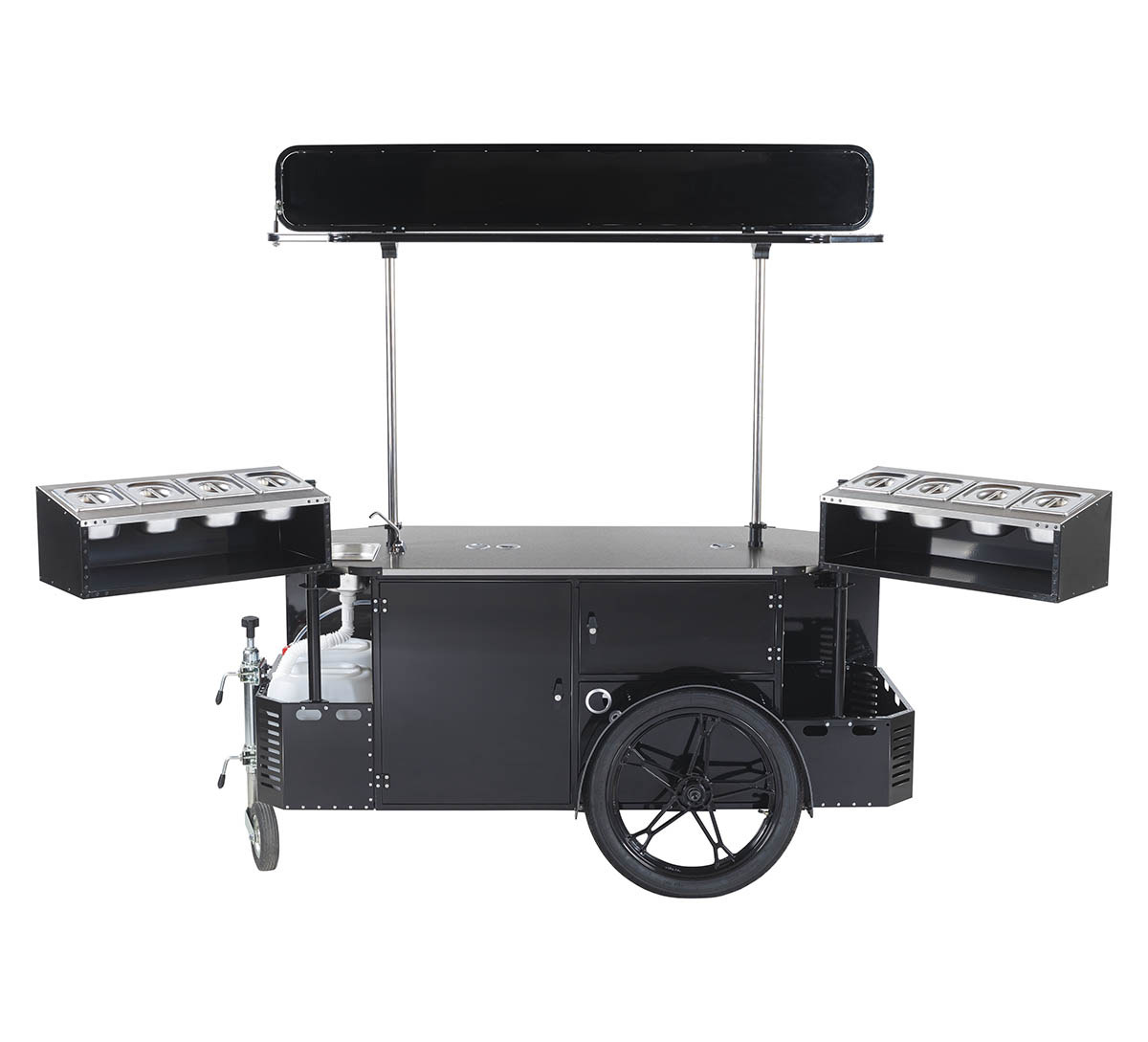 Street food cart on wheels for street food made by BizzOnWheels