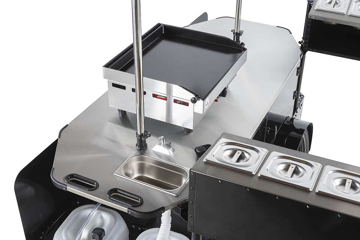 grill cart with equipment